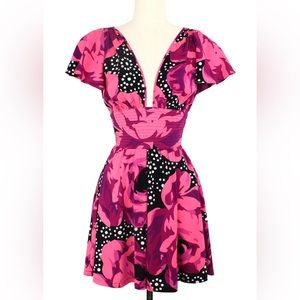 Trashy diva polka dot rose Camilla romper.  Size 4